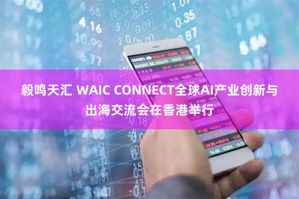 毅鸣天汇 WAIC CONNECT全球AI产业创新与出海交流会在香港举行